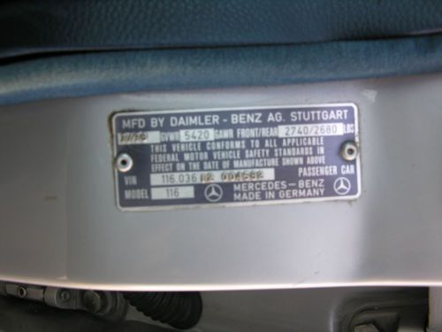 1978 Mercedes-Benz 450SEL 6.9 Sedan 4-Door 6.9L, image 23