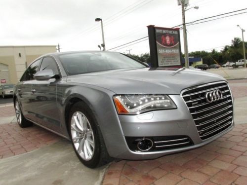 11 quartz gray quattro awd a8-l -driver assist + cold weather pkg -navigation