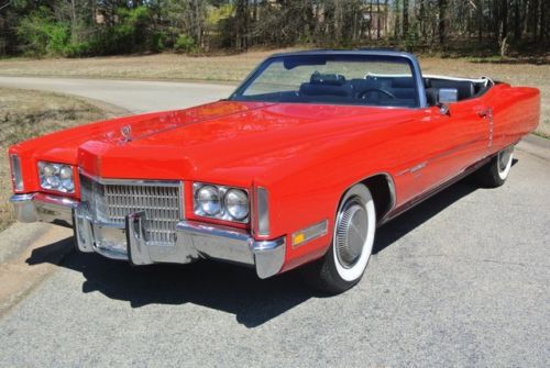 1971 cadillac eldorado conv red working a/c classic cruiser