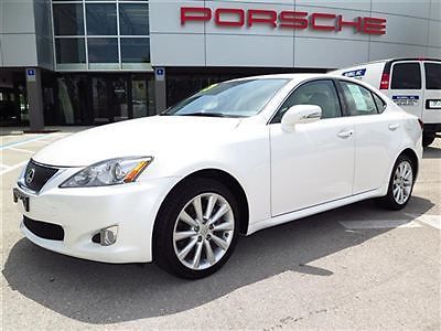 2009 lexus is250 starfire white over beige cooled seats 1 owner clean histroy