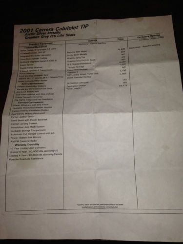 2001 Carrera Cabriolet TIP, Arctic Silver Metallic, US $30,500.00, image 3