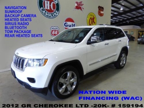 12 grand cherokee limited 4x2,hemi,sunroof,nav,htd lth,20in whls,20k,we finance!