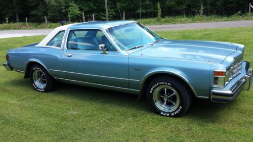 Very rare-1978 chrysler lebaron premium coupe-v8-low miles-original-no reserve