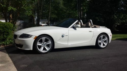 2006 bmw z4 3.0 white/tan 18&#034; staggered wheels super clean - $14950 bin!