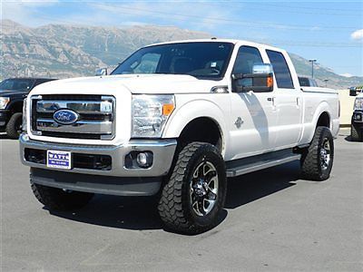 Ford crew cab lariat 4x4 powerstroke diesel custom lift wheels tires  auto