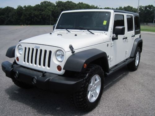 09 jeep wrangler unlimited x 4x4 4wd hard top white automatic new tires