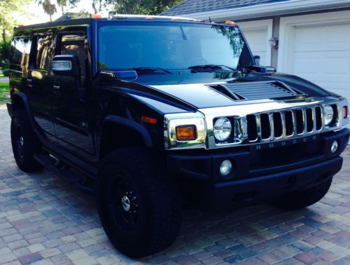 2008 hummer h2 6.2l rare lux awd - runs &amp; drives great - blk on blk