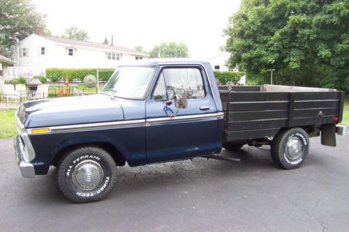 1976 FORD PICKUP TRUCK WOOD BED 360 V8 AUTOMATIC RUNS GREAT DARK BLUE, US $3,500.00, image 2