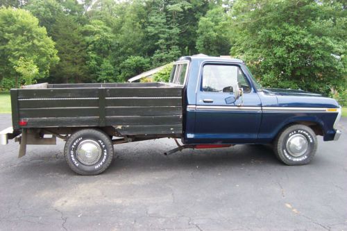 1976 FORD PICKUP TRUCK WOOD BED 360 V8 AUTOMATIC RUNS GREAT DARK BLUE, US $3,500.00, image 3