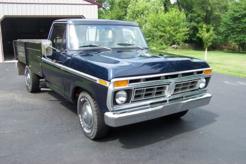 1976 FORD PICKUP TRUCK WOOD BED 360 V8 AUTOMATIC RUNS GREAT DARK BLUE, US $3,500.00, image 5