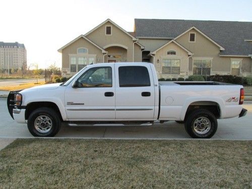 2004 crew cab slt 4x4 duramax turbo diesel 1 texas owner 2500hd 4 door 3/4 ton