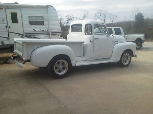 1952 5 window pickup,327 sbc,4 speed been frame off
