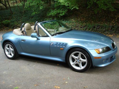 1998 bmw z3 59k miles atlanta blue beige hardtop 2.8l 6 cylinder 5 speed manual