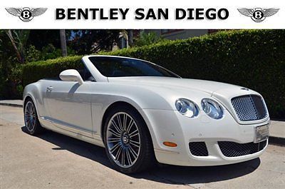 2010 bentley continental gtc speed. white over black. 30k miles.