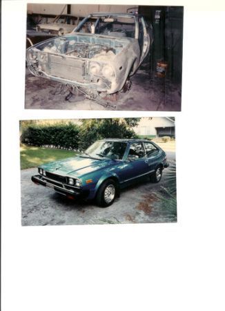 1978 honda accord, 2 door, hatchback, 5 speed manual, restored but rusty, runs