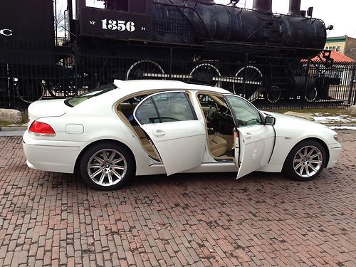 2003 bmw 745li 39k white/tan mint!