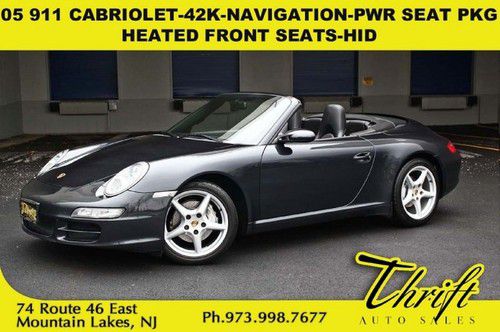 05 911 cabriolet-42k-navigation-pwr seat pkg-heated front seats-hid