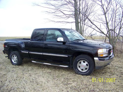 2001 gmc sierra1500 slt4x4extended cab pickupz71offroad 5.3 stepside noreserve