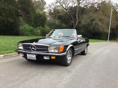 1984 mercedes benz 500sl black exterior, both tops low miles!!