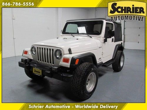 2003 jeep wrangler 4x4 automatic white aftermarket radio leather seats