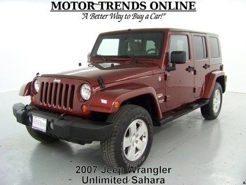 4x4 unlimited sahara hardtop 6 speed media input 2007 jeep wrangler 37k