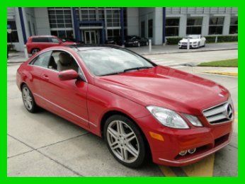 2010 e350 coupe, rare red/tan combo, p1, navi, cpo 100,000 mile warranty!!l@@k