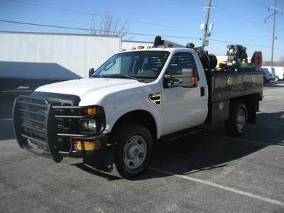 2008 ford f-350 4x4 crane truck - srw - stellar crane