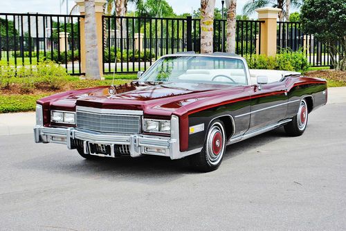 Absolutly amazing 75 cadillac eldorado convertible two tone 59ks loaded pristine