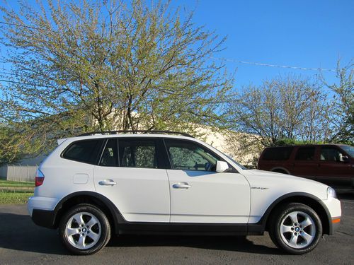 Bmw x3 2007 white/tan 1 private owner clean car fax low mileage