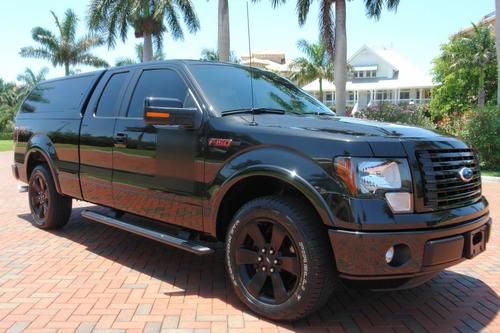 No reserve! 7,700 miles! custom 2012 ford f-150 fx2 black loaded luxury package!