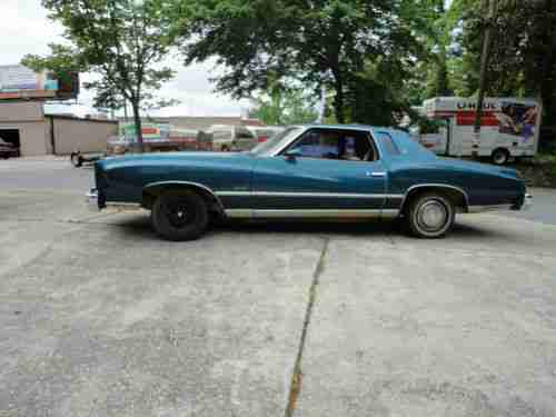 1976 CHEVROLET MONTE CARLO BARN FIND SOUTHERN CAR EASY RESTORATION SOLID NO RUST, image 2