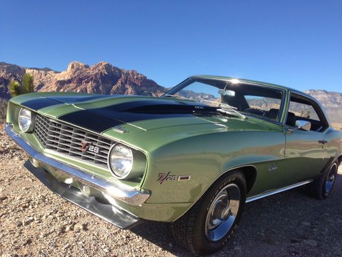 1969 chevrolet camaro z28 recreation 4 speed chevy nos frost green