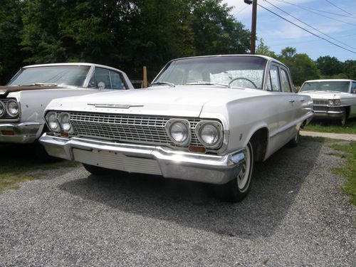 63 belair impala sbc 4 door all original 6 cyclinder 3 on tree