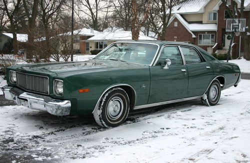 1976 plymouth fury mopar 318 original, low miles v8 a/c zero rust green / green