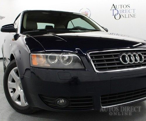 We finance 2003 audi a4 cabriolet 3.0l 70k prempkg cleancarfax lthr hids cd fogs