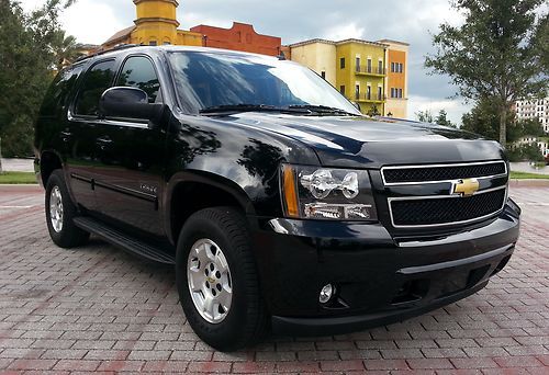 2013 chevy tahoe 4x4 lt suv black leather low miles clean clean