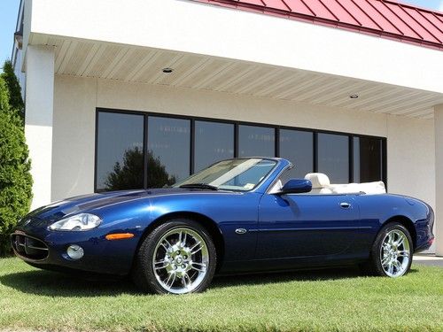 2001 jaguar xk8 convertible - 290hp 4.0l v8 - blue/beige - 36k miles - new tires