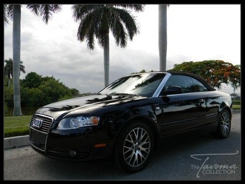 08 a4 cabriolet! 3.2l v6 engine, heated seats, sirius radio, burl walnut wood fl