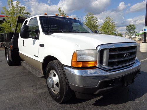 2001 ford f350 lariat v8 7.3l diesel flat bed extcab 2wd auto trans runs great