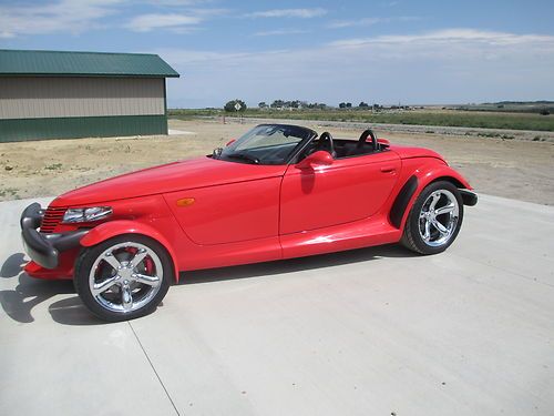 Red 1999 plymouth prowler, convertible, only 5k miles, leather, cd