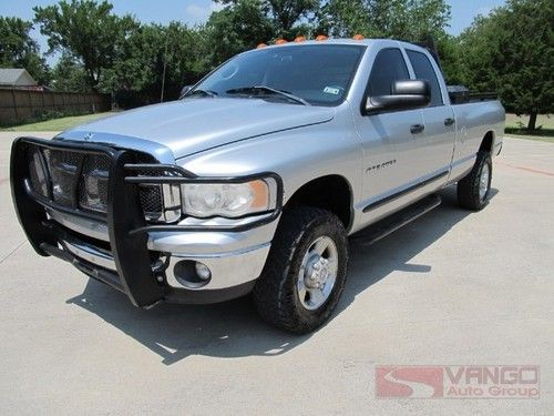 2004 slt ram 3500 4x4 5.9l cummins diesel tx-one-owner 20mpg bed-liner