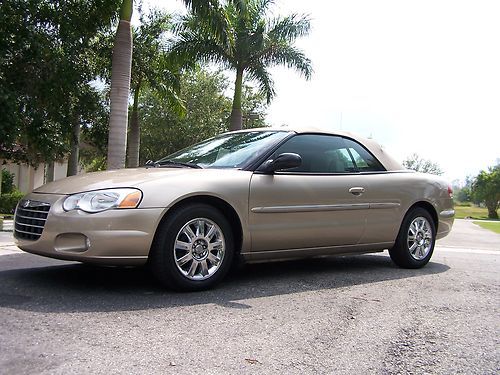 2004 chrysler sebring convertible limited gold only 29k miles florida 1 owner