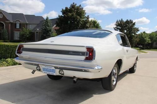 1967 barracuda formula s fastback rare 383 white tan