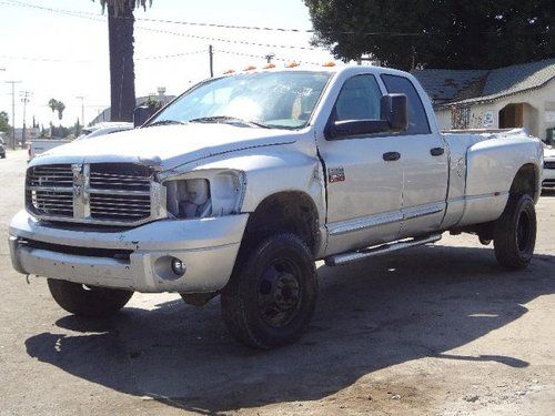 2008 dodge ram 3500 laramie quad cab 4wd damaged salvage runs! turbo diesel l@@k