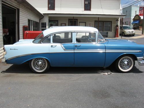 1956 chevy bel air 4 dr sedan low miles! no reserve!