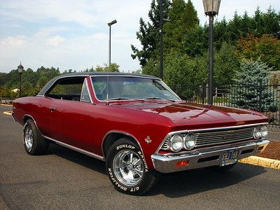 1966 chevrolet chevelle red w/ black bucket seats 383 v8 automatic ps pb