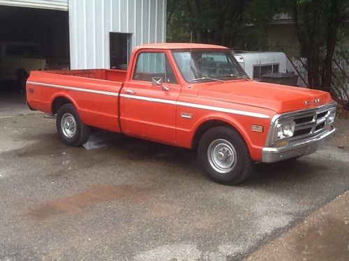 1971 gmc c20 3/4 fleet side lwb factory air  patina barn find original paint