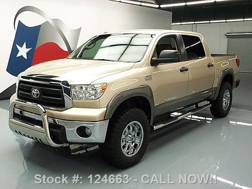 2010 toyota tundra crewmax 4x4 5.7l v8 leather tow 25k texas direct auto