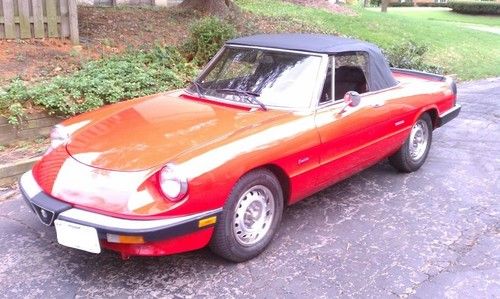 1986 alfa romeo spider graduate convertible 2-door 2.0l