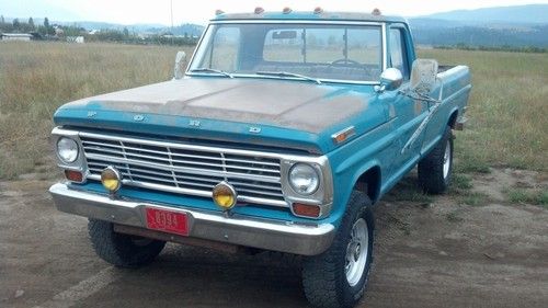 1969 ford f250 4x4 pickup truck: one-owner survivor, runs great, 99% rust free!